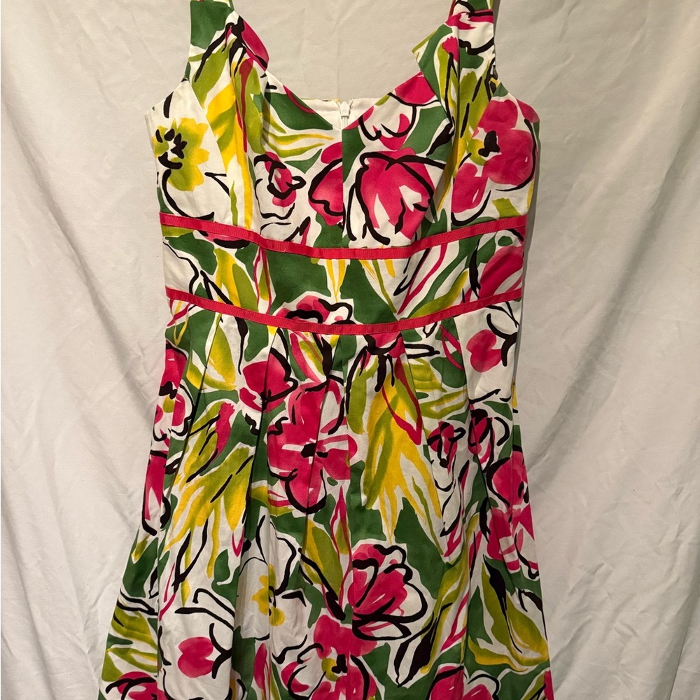 Madison Leigh Pink and Green Floral Dress